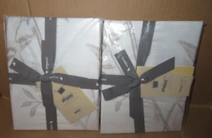 West Elm Organic Sateen Chinoiserie Euro Shams Set of two Misty Rose New - Picture 1 of 9