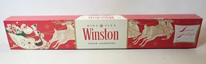 Vintage NOS Winston Cigarette Merry Christmas Empty Gift Advertising Display Box - Picture 1 of 6