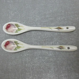 Roy Kirkham Löffel Zuckerlöffel Redoute Roses Rose Rosen  2er Porzellan Geschenk - Bild 1 von 2