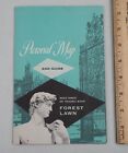 Vintage 1956 Forest Hills Cemetery Pictorial Map And Guide Los Angeles Brochure