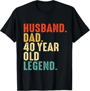 Husband Dad 40 Year Legend 1984 40th Birthday Father_s Day Gift Unisex T-Shirt - Picture 1 of 4