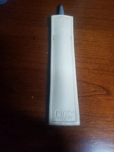 LADIES CROSS BALLPOINT PEN - Gray - DECORATIVE BAND - POCKET CASE - Picture 1 of 3