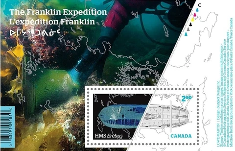 Canada Stamps — Souvenir Sheet — The Franklin Expedition #2853 — MNH Cover