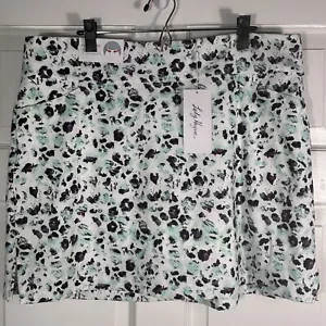 Lady Hagen NWT Sea Glass Blue Leopard Print Golf Skort Size XXL - Picture 1 of 19