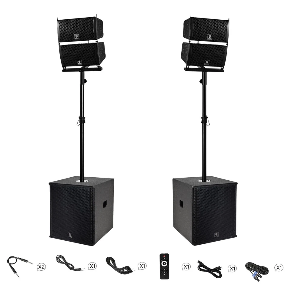 PRORECK CLUB 6000 PA DJ Speaker System Line Array 6000W 15 inch Subwoofer