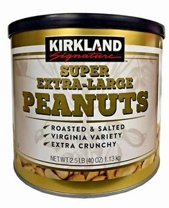 Kirkland Signature Super Extra Large Peanuts Roasted Salted Extra Crunchy 2.5 lb - Picture 1 of 3
