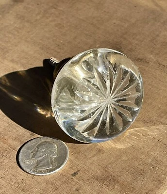 Gabinete dental de 1,75" con respaldo de latón/mercurio de vidrio tirador/perilla de cristal cortado Foto 1 de 4