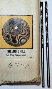 #13 .1850" Taper Length Drill Bits High Speed Steel 118° RH Cut Toledo Pack of 2 - Picture 1 of 3