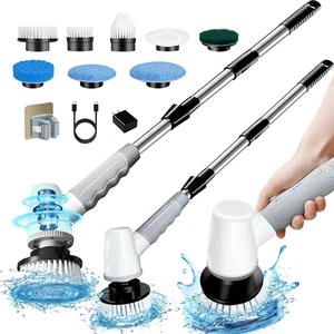 Electric Spin Scrubber Bathroom Scrubber - Cordless Shower Scrubber with Adjusta - Picture 1 of 12
