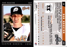 Dan Houston 2008 Grandstand Casper Ghosts #NNO19 Card *AutographDen*