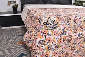 Home Décor Bedspread King Size Throw Traditional Ralli White Coverlet Bohemian - Picture 1 of 6