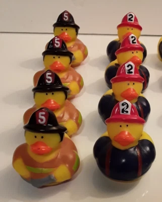 ORIENTAL TRADING FIRE FIGHTER Mini Rubber Duckies - 2" Choose your favorite