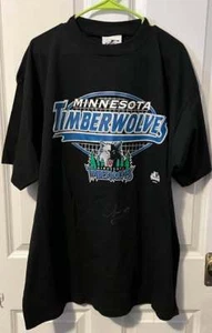 Minnesota Timberwolves rare logo basic black Graphic T shirt S-5XL HN1890 - Picture 1 of 2