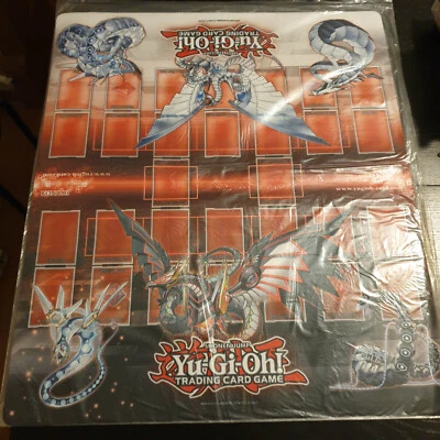 YuGiOh Double playmat officiel Cyber Dragon 2 joueurs *Scellé* NEUF double tapis - Photo 1/4