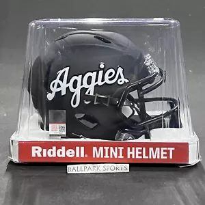Texas A&M Aggies Speed Mini Casco Riddell NCAA Negro Script Alternativo ¡Nuevo! - Imagen 1 de 10