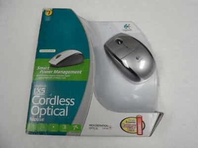 New Logitech LX 5 Cordless Optical Mouse ( Silver ) - Image 1 of 3