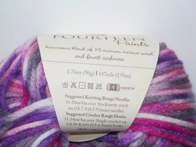 Juniper Moon -  FOURTEEN  - Cashmere & Merino Yarn - 2 Skein Lots - 8 Colors - Image 1 of 4