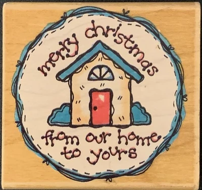 Резиновый штамп Penny Black Marry Christmas From Our Home To Yours - Изображение 1 из 4