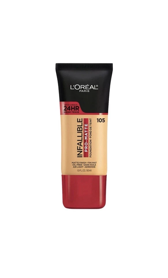 L'Oreal Paris Makeup Infallible Pro-Matte Liquid Longwear Foundation, 105 - Image 1 of 1