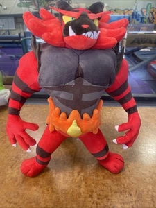 INCINEROAR 14" PLUSH POKEMON CENTER Stuffed Plush 2017 Red/Gray  - Picture 1 of 22