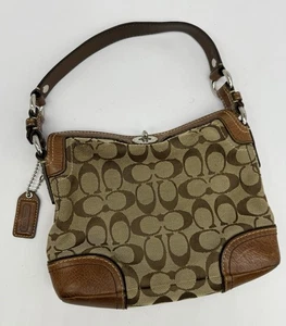 Coach Y2K Chelsea Signature Jacquard Turn Lock Hobo Bag Brown Good Cond. - Picture 1 of 8