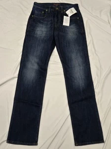 Neu mit Etikett Robert Graham Upside Down klassische Yates blau Denim Jeans für Herren 30 Wx34 L $ 198 - Bild 1 von 20