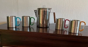 Alpine Mountain Gear 5-piece Stainless Steel Coffee Set, Camping, Camper Gift - Picture 1 of 15