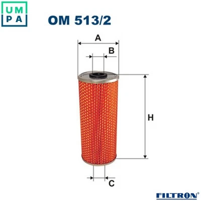 OIL FILTER OM 513/2 FOR MERCEDES-BENZ MAN OM357.900/906/918/901/929/943 6.0L - Image 1 of 4