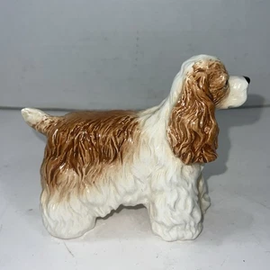 "Cocker Spaniel Lefton de colección blanco marrón Sri Lanka 5x4,5"" Sm Chip en la foto" - Imagen 1 de 7