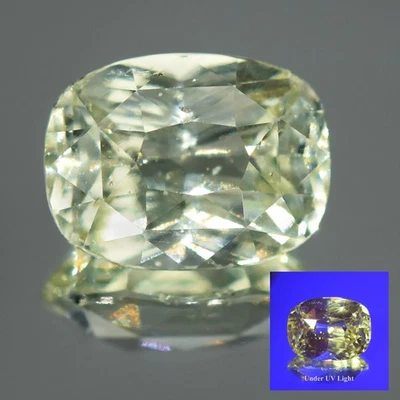 💎 Cojín de 6,36 quilates natural fluorescente verde menta granate grosular (reactivo UV) Foto 1 de 4