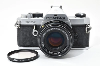 [N.Mint]PENTAX MX SLR 35mm Film Camera Silver+SMC PENTAX-M 50mm f1.7 2677663 - Image 1 of 4