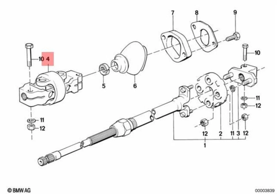 Junta giratória genuína BMW M3 E30 316 316i 318i 318is 320i 320is 323i 32311156840 - Imagem 1 de 1