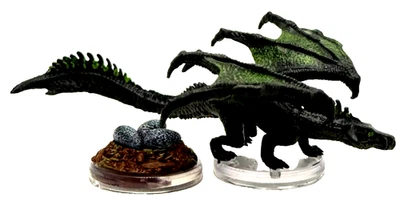 Black Dragon Wyrmling & Black Dragon Egg Clutch Promo Exclusiva Limitada D&D Novo Na Caixa - Imagem 1 de 4