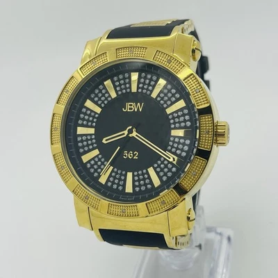 Мужские швейцарские часы JBW 562 с золотым бриллиантовым акцентом 50 мм нержавеющая сталь JB-6225 - Изображение 1 из 4