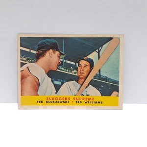 1958 Topps #321 Sluggers Supreme Ted Williams Ted Kluszewski Red Sox - Picture 1 of 3