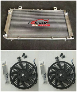 Aluminum Radiator + Fans For 1979-1993 SAAB 900 2.0 B202 TURBO MT 92 91 90 89 - Picture 1 of 5