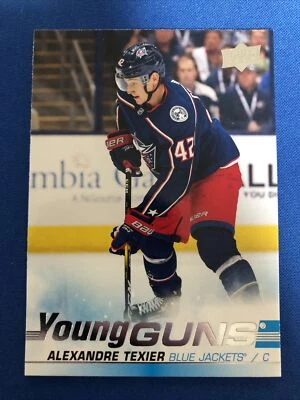 2019-20 UPPER DECK YOUNG GUNS #225 ALEXANDRE TEXIER COLUMBUS BLUE JACKETS - Image 1 of 2