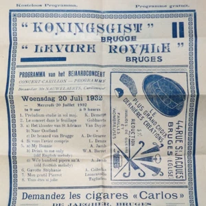 Bruges Belgium Concert Program Advertisements Kosteloos Programma 1932 - Picture 1 of 11