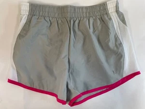 Danskin Now Girls Active Shorts Soft Silver/Arctic White Size XL (14-16) - Picture 1 of 7