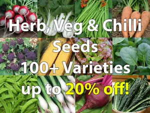 Herb, Vegetable,Chilli Seeds Pack 100+ Varieties/Collection/Mix - only 79p each! - Picture 1 of 9