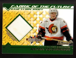 2002-03 Bowman YoungStars GAME USED JERSEY #AV Anton Volchenkov OTTAWA SENATORS - Picture 1 of 2