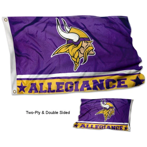 Minnesota Vikings Allegiance Two Sided Flag Cover