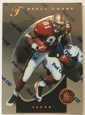 TERRELL OWENS 1997 Pinnacle Certified #27 w/protective peel  SAN FRANCISCO 49ERS - Image 1 of 2