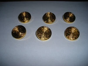 Harrods Gold Look Buttons with Swirl Design Feature 2. 5Cm.across - Picture 1 of 2