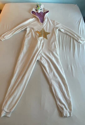 海贼王独角兽 xhilaration 女式睡衣睡衣白色粉红色连帽大号 — 第 1/4 张图片