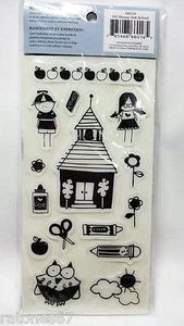 Neu Heidi Grace unmontiert Cling Gummistempel Set Schule Kinder Mädchen Junge Apfel - Bild 1 von 4