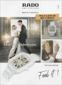 RADO Uhren 1-seitiges Magazin PRINT AD 2022 2023 true square open heart - Bild 1 von 1