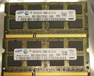 Samsung HP PC3 10600 4GB (2x2GB) DDR3 laptop memory SODIMM - Picture 1 of 2