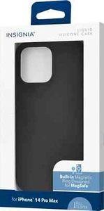 Insignia- Liquid Silicone Case with MagSafe for iPhone 14 Pro Max - Black - Picture 1 of 8