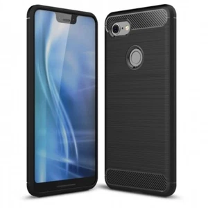 For Google Pixel 3 XL - Carbon Fiber Case Slim Fit Cover Reinforced Bumper Shock - Picture 1 of 8